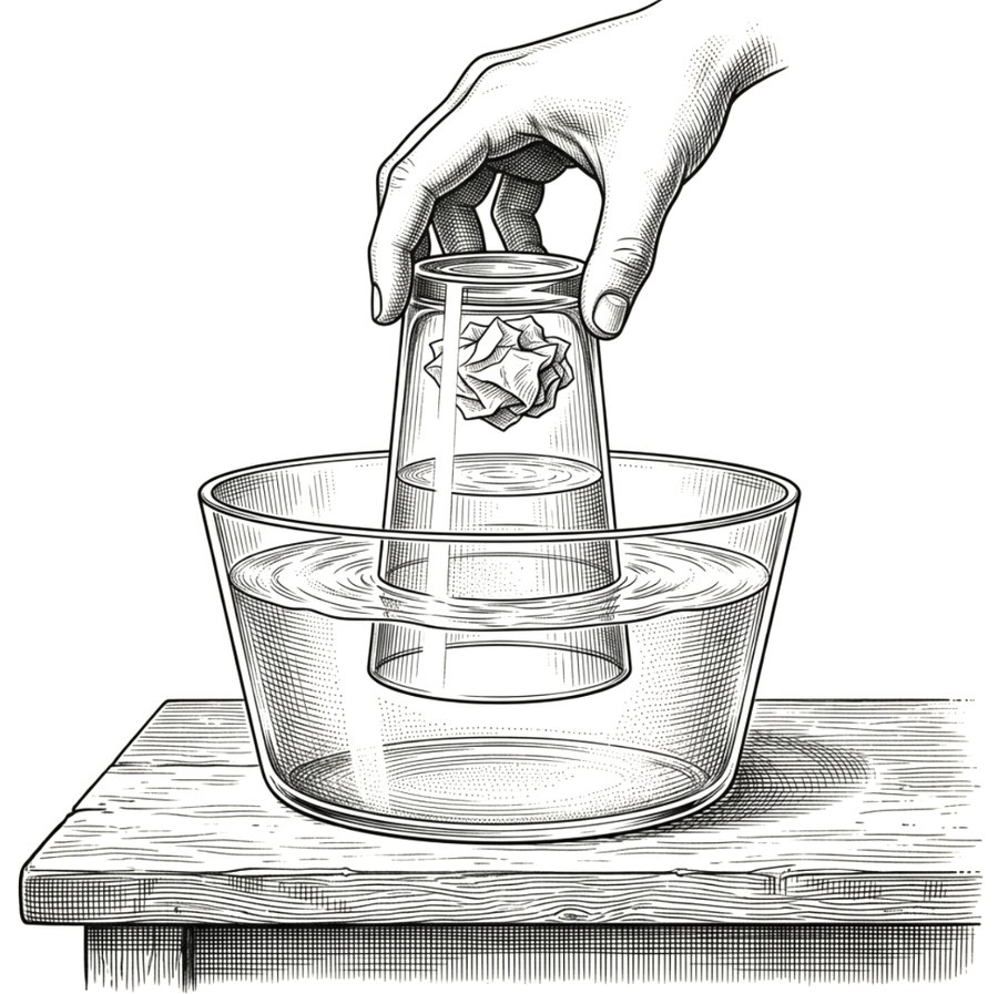 Dry Paper Under Water